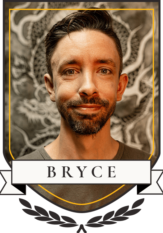 Bryce, resident artist at Trade Mark Tattoo