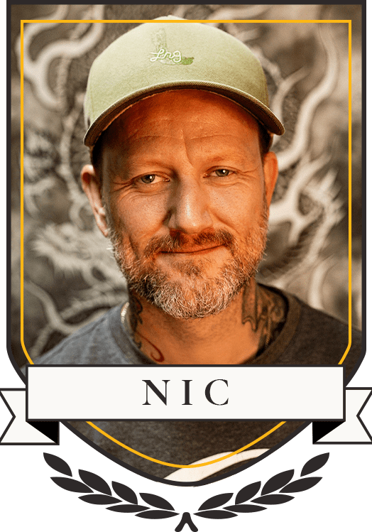 Nic, resident artist at Trade Mark Tattoo